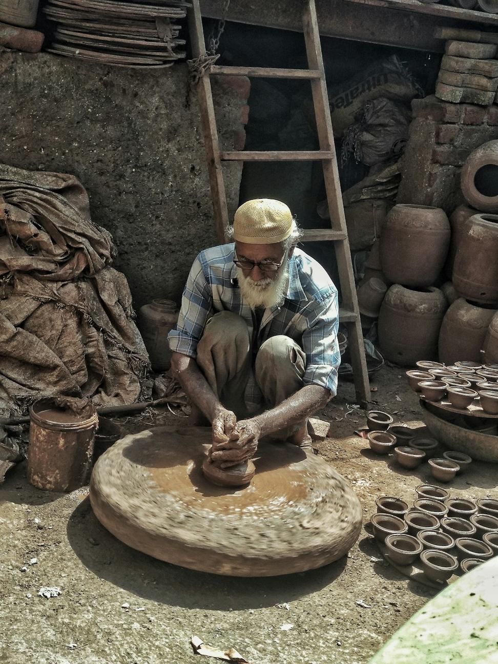 Stone craftsman at work